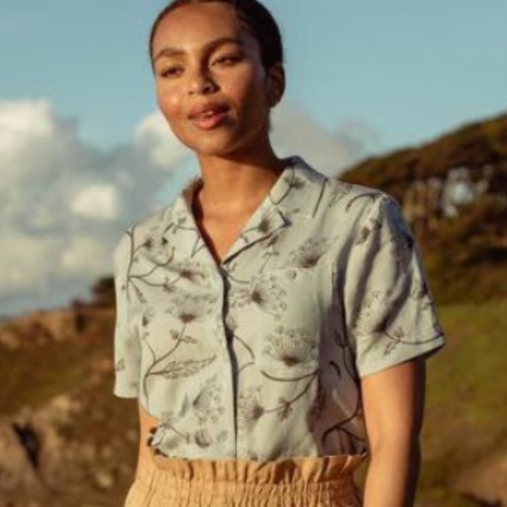 United By Blue Tencel Camp Shirt - Cloud Blue